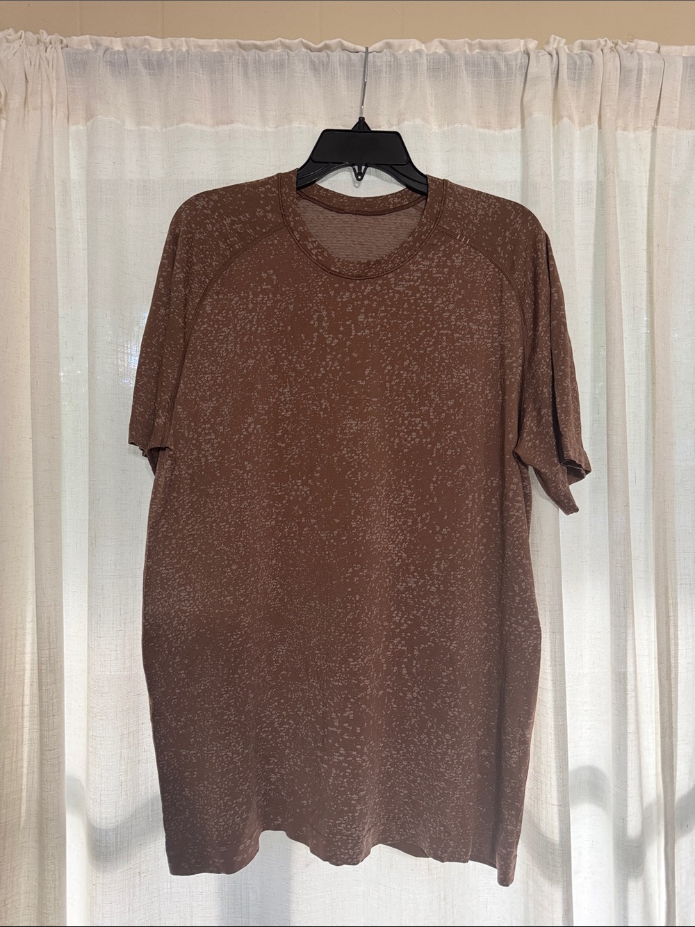 lululemon athletica Brown Speckled Short-Sleeve Crew Tee